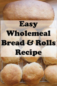 A rack of wholemeal bread and rolls.