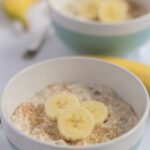 Breakfast banana boost is a super easy overnight oats recipe which will give you that much needed boost in the morning. It doesn't take longer than 5 minutes to measure out all the ingredients and mix them up in a bowl, the night before, so equally it's no hassle to make!
