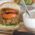 These chickpea burgers are extremely easy to make, filling, high in fibre and low in fat! Everybody loves burgers, and these vegetarian burgers can be just as tasty as meat ones!
