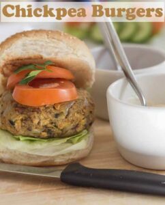 These chick pea burgers are extremely easy to make, filling, high in fibre and low in fat! Everybody loves burgers, and vegetarian burgers can be just as tasty as meat ones. You can make 4 large burgers with this recipe, or 6 slightly smaller ones. The choice is yours. #neilshealthymeals #vegetarian #chickpea #burgers #chickpeaburgers