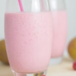This raspberry and pear smoothie is packed full of protein, calcium and potassium and it's really low in calories too. It's just a perfectly healthy start to your day!
