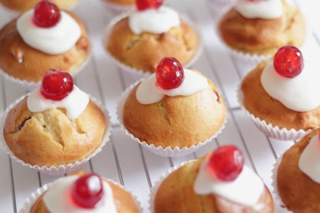 Cherry Bakewell Muffins