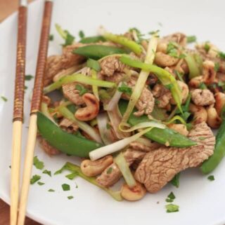 I love this stir fry turkey with sugar snap peas recipe. Not only is it really healthy, it’s quick and easy to prepare too. And, as the turkey is marinated first, less oil is needed, cutting the overall fat content and helping to prevent the turkey drying out during cooking too. A perfect quick healthy meal for two ready in just 40 minutes!