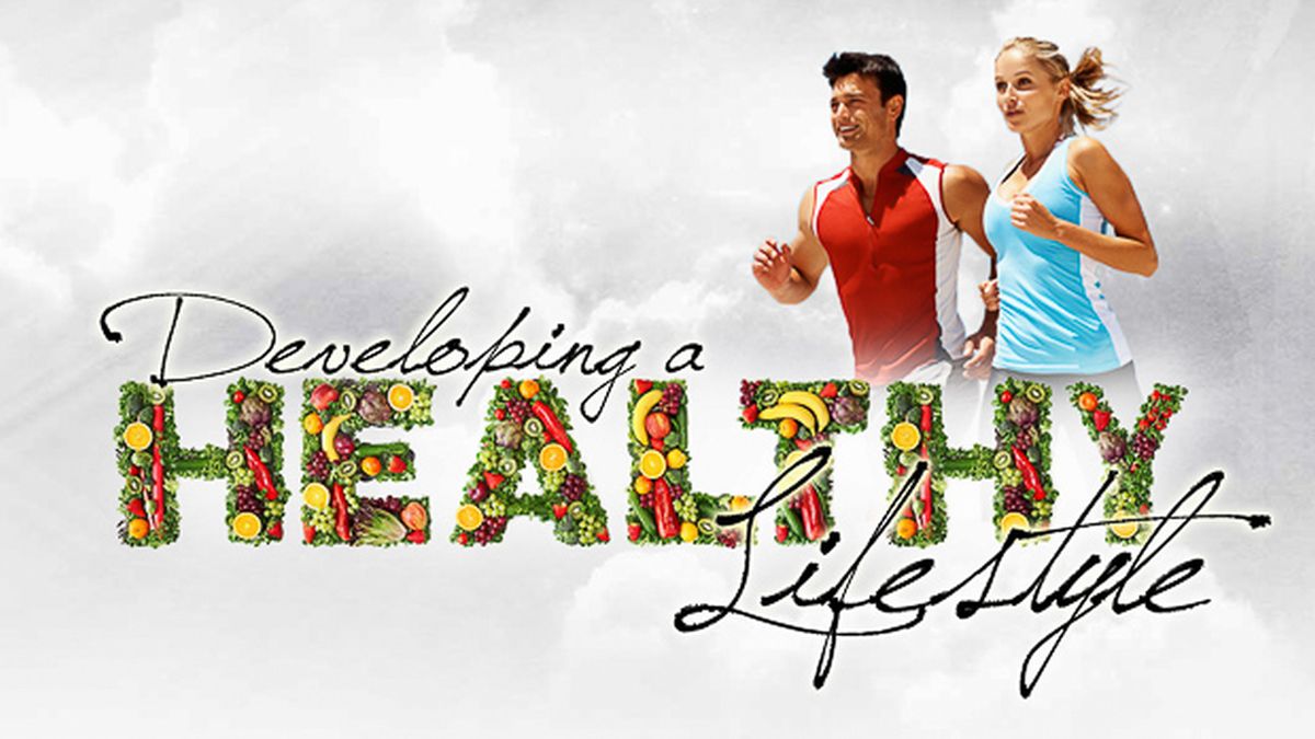 What is the 80/20 rule image? Two people running with text "developing a healthy lifestyle".