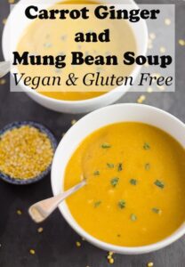 This deliciously smooth carrot ginger and mung bean soup is warm and satisfying. The combination of carrot and ginger works so well together and mung beans are so good for you. #neilshealthymeals #recipe #lunch #soup #carrot #ginger #mungbean