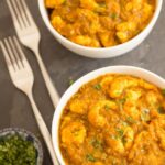 This mild South Indian prawn curry really is an easy and delicious healthy meal. If you’re calorie counting or health conscious the bonus is this curry comes in at an extremely low 200 calories per portion.