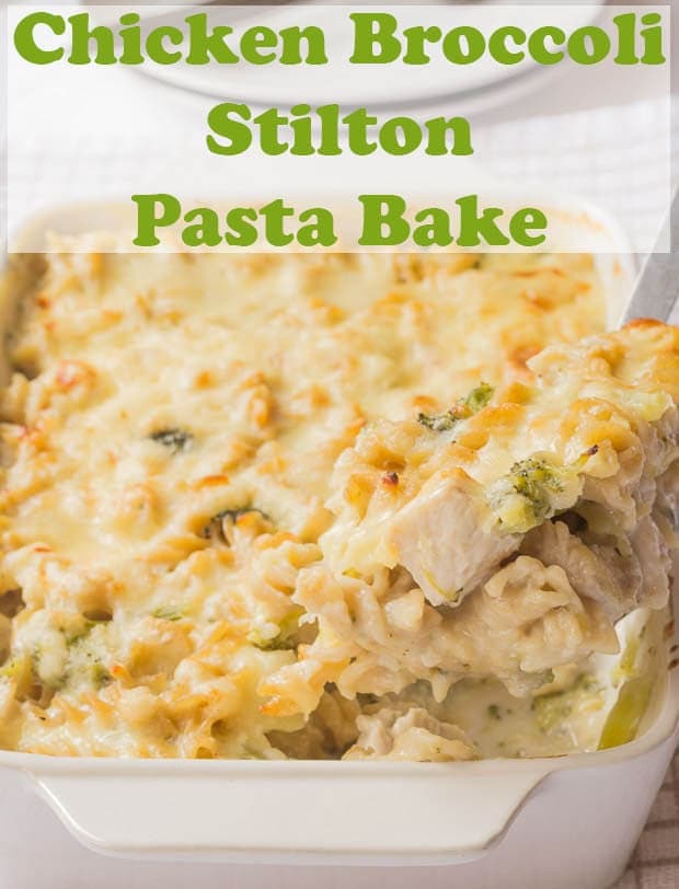 This is a delicious, simple, family chicken broccoli stilton pasta bake. It's relatively healthy, low cost and can be on the table in less than an hour. An excellent quick healthy meal! #neilshealthymeals #recipe #chicken #pasta #bake