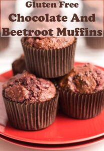 These gluten free chocolate and beetroot muffins have a deliciously moist and fluffy textured centre. They ooze with chocolate taste and are easy to make! #neilshealthymeals #recipe #glutenfree #glutenfreemuffins #chocolatemuffins