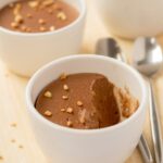 Vegan semolina chocolate pudding. Low fat, low carb and only 233 calories per serving. You won't believe that when you taste it, as it’s just so utterly decadent and chocolatey! Great if you're watching your waistline!
