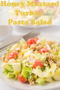 This easy healthy honey mustard turkey pasta salad is made with really simple dressing which adds a whole lot of flavour to this recipe. This pasta salad can easily be enjoyed cold as a packed lunch. #neilshealthymeals #recipe #healthy #pasta #salad