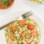 Feta and lemon quinoa salad is a deliciously fresh tasting gluten free vegetarian healthy lunch option. Packed full of nutritional goodness this low cost salad is quick and easy to prepare. The classic Mediterranean flavours, brought to life with a zingy lemon vinaigrette.