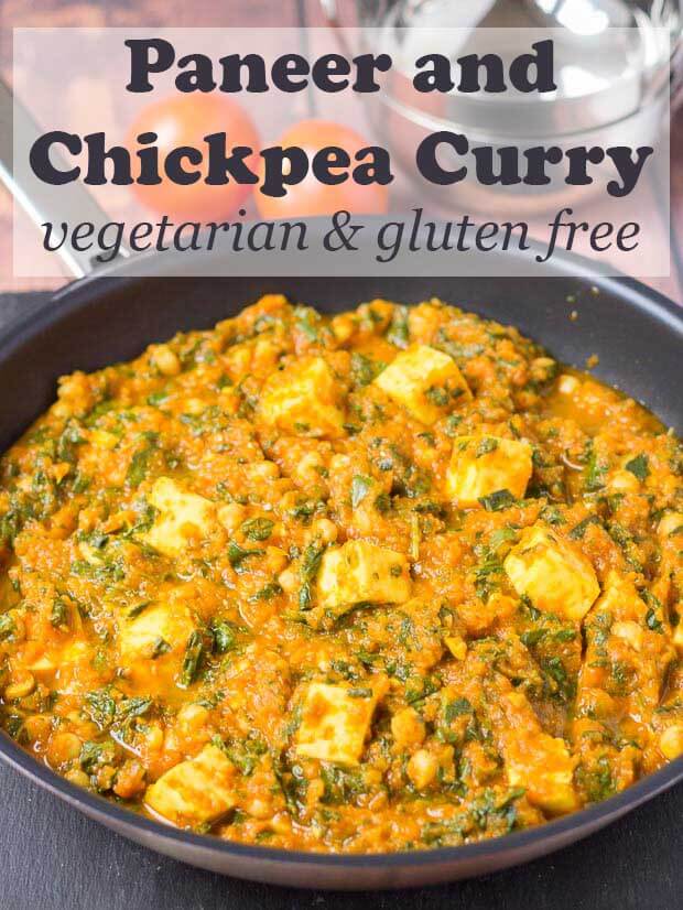 This vegetarian paneer and chickpea curry is not only healthy and easy to make, but it's incredibly low cost too. Tinned tomatoes, tinned chickpeas and a selection of store cupboard spices combined with paneer cheese make a deliciously mild family curry for four! #neilshealthymeals #recipe #curry #chickpea #paneer #paneerchickpea #vegetarian #glutenfree