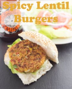 These delicious spicy lentil burgers are not only packed full of taste but they're low calorie and low fat too. Vegetarian and easy to make, they won't cost you much either! #neilshealthymeals #recipe #dinner #burgers #lentilburgers #vegetarian #meatfree