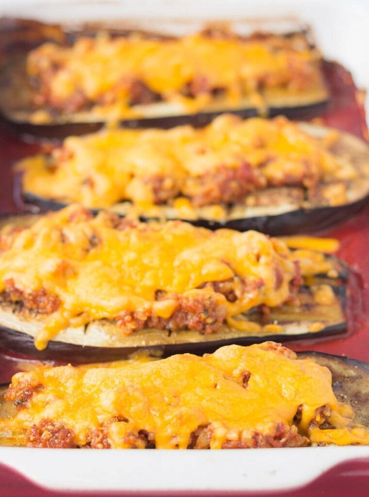 Baked Aubergine With Red Pesto And Cheese Neils Healthy Meals