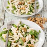 This chicken walnut and blue cheese salad has loads of flavour and a wonderful crunch to go with it too. It's perfect for a really quick and easy lunch or weeknight dinner option!