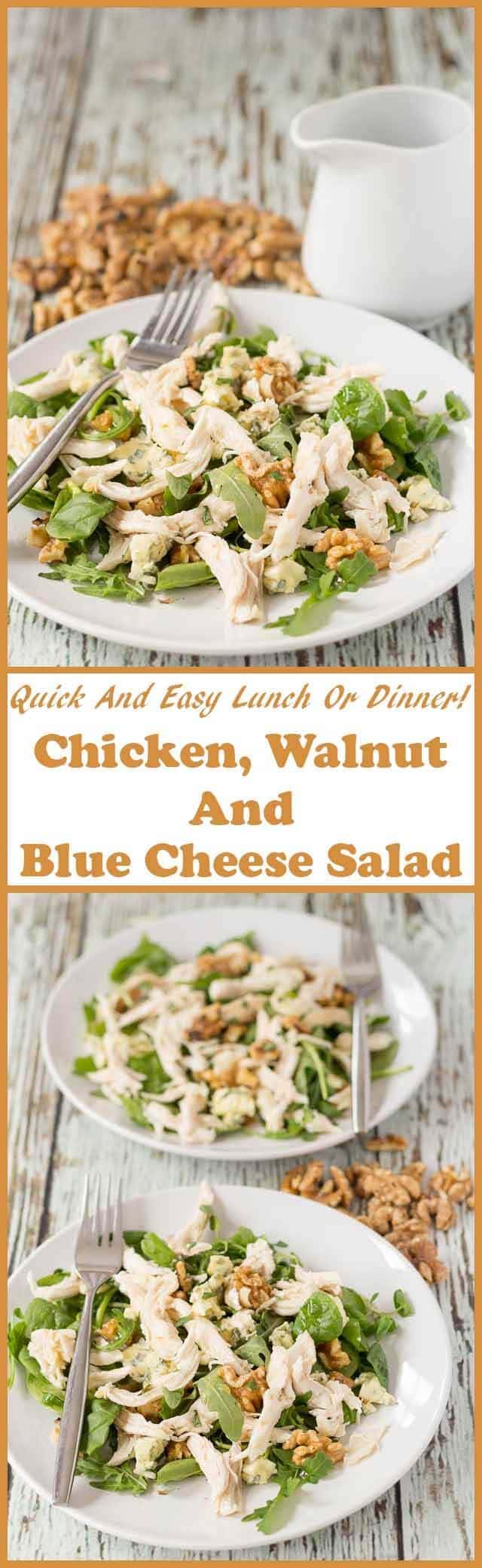 chicken walnut and blue cheese salad