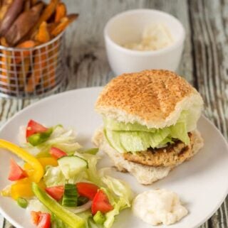 Quick healthy salmon burgers are the perfect easy dinner option. It takes just 40 minutes to prepare and cook these delicious heart healthy homemade patties.