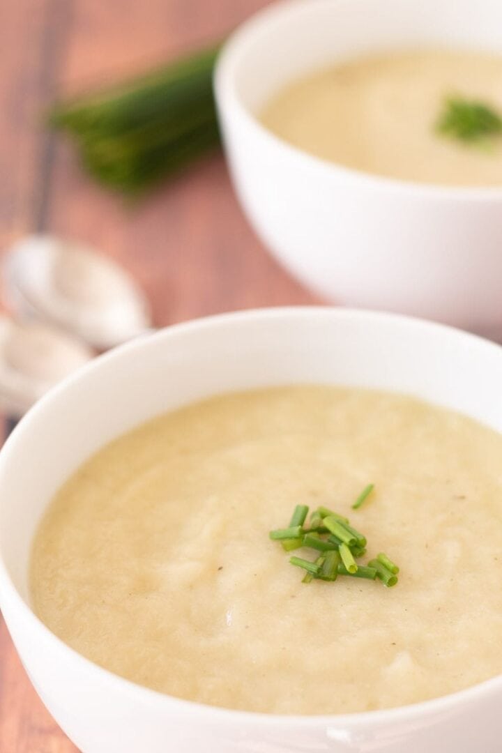 Creamy Vegan Cauliflower Leek Soup Neils Healthy Meals