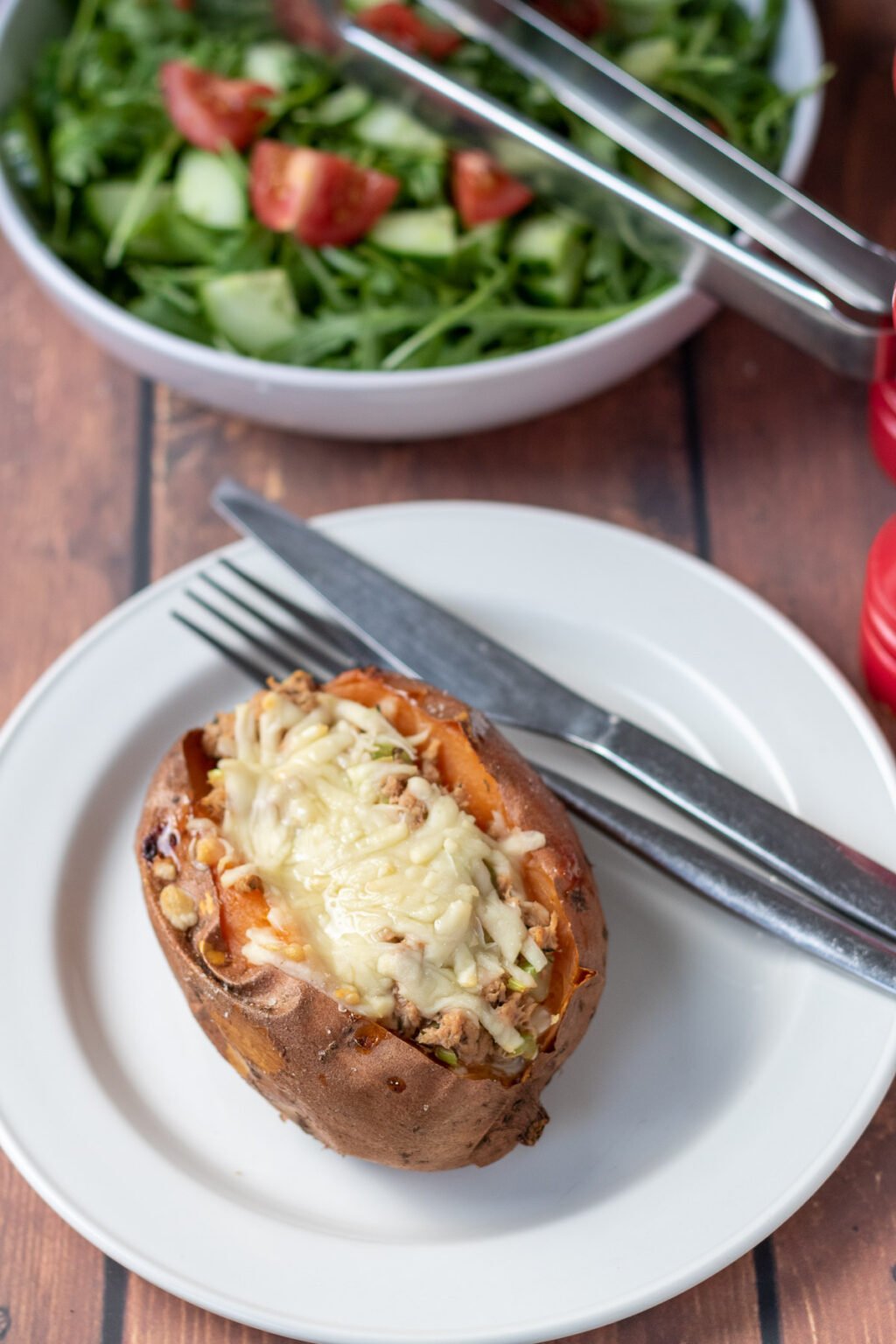 Healthy Baked Potato With Tuna And Cheese Neils Healthy Meals