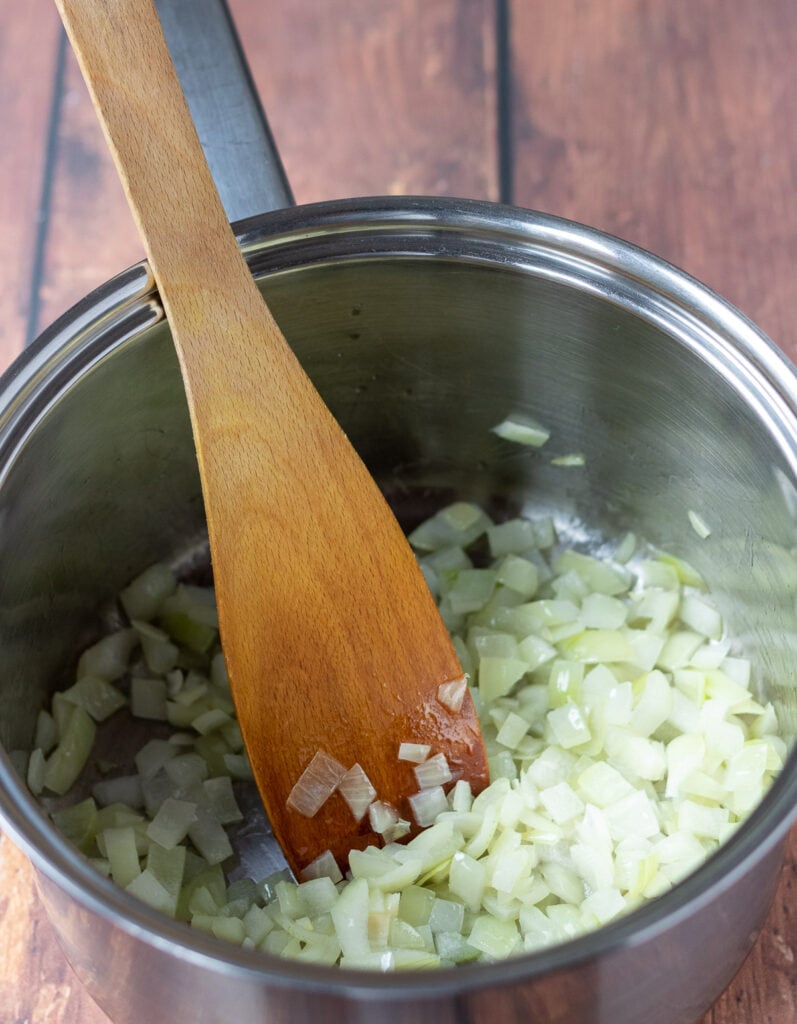 Sautéd onion in a large saucepan.