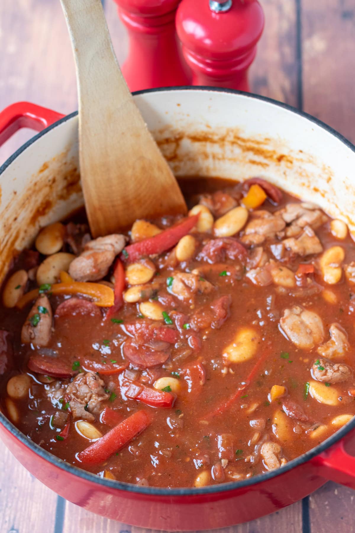 Chopped parsley stirred in then the stew seasoned to taste and served.
